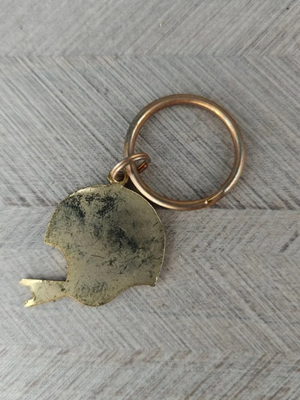 Vintage Pittsburgh Steelers Helmet Keychain Metal Enamel Black 1970s